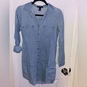 Chambray button down dress.